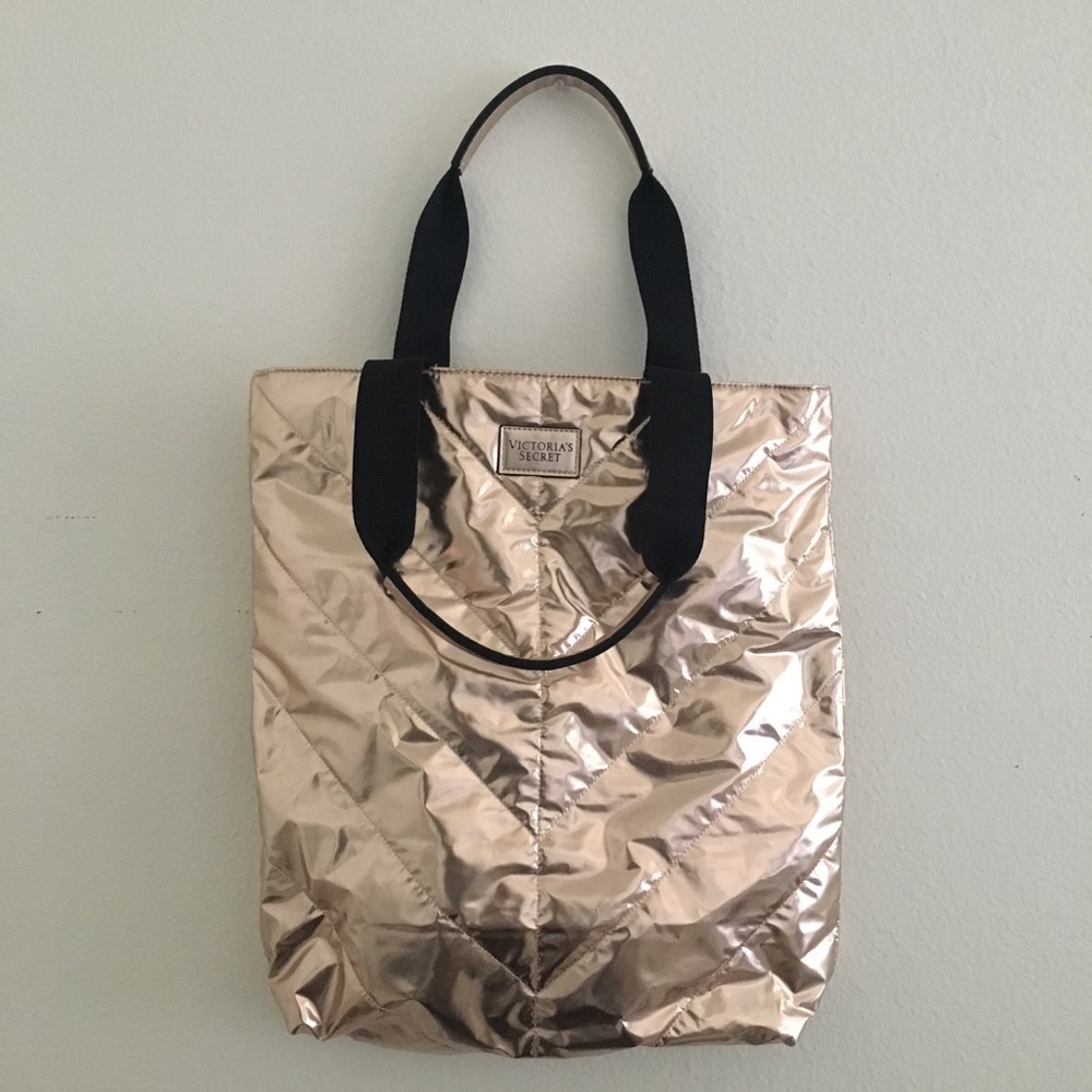 ROSE GOLD METALLIC TOTE